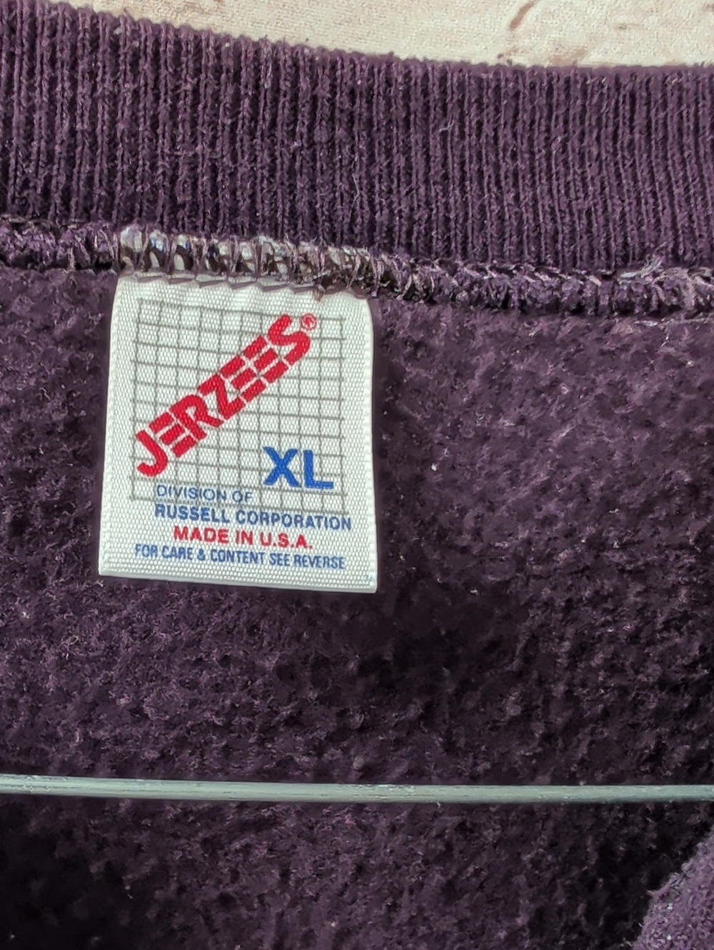 Jerzees XL Cardigan in Plum With Patch Work XL Like new - Picture 7 of 8